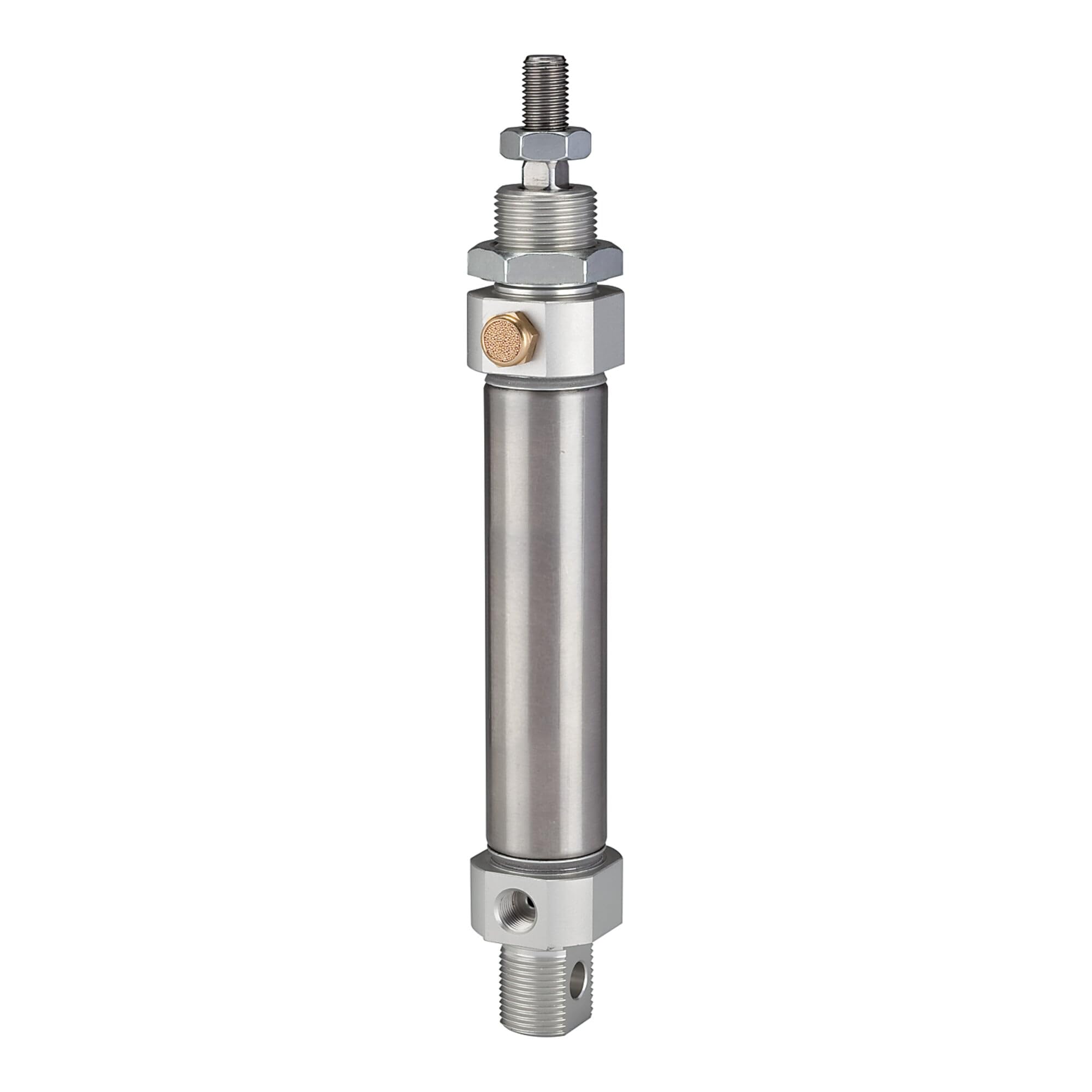RIEGLER 114929-11.EM.08020 MSI - Cilindro redondo (efecto sencillo, diámetro de pistón 8, carrera 20, M5 x 0,8, 1 unidad)