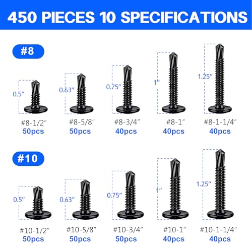 Trollug ZGLS01 450Pcs Self Tapping Screws thumb #1