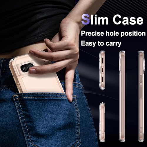 Image of Case for Google Pixel 8a, Military Grade Drop Protection Phone Case, Yellowing Resistant, Anti-Scratch Hard PC Back, Shockproof Hard Ultra-Thin Protective Cover, Clear