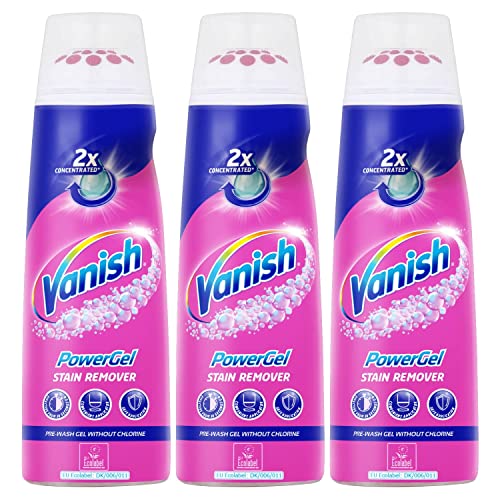 Vanish Powergel Stain Remover, 200 ml (Pack of 3), Floral Scent, Concentrated Formula, Laundry Detergent, 600 ml Total
