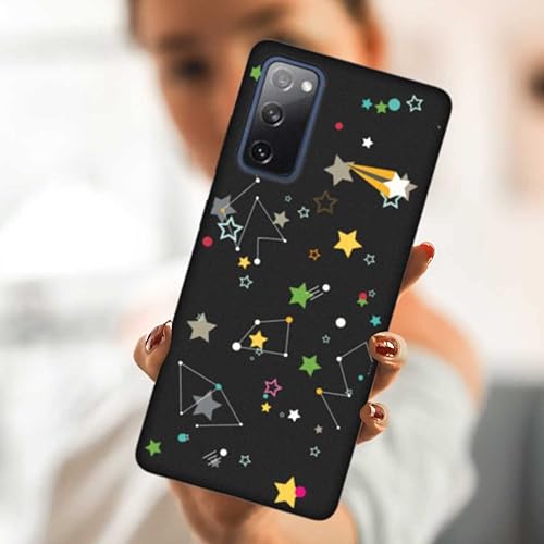 Miniatura 2 de Compatible con Samsung Galaxy S20 FE/FE 5G/Lite, colorida constelación de estrellas de cinco puntas, lindo patrón a prueba de golpes