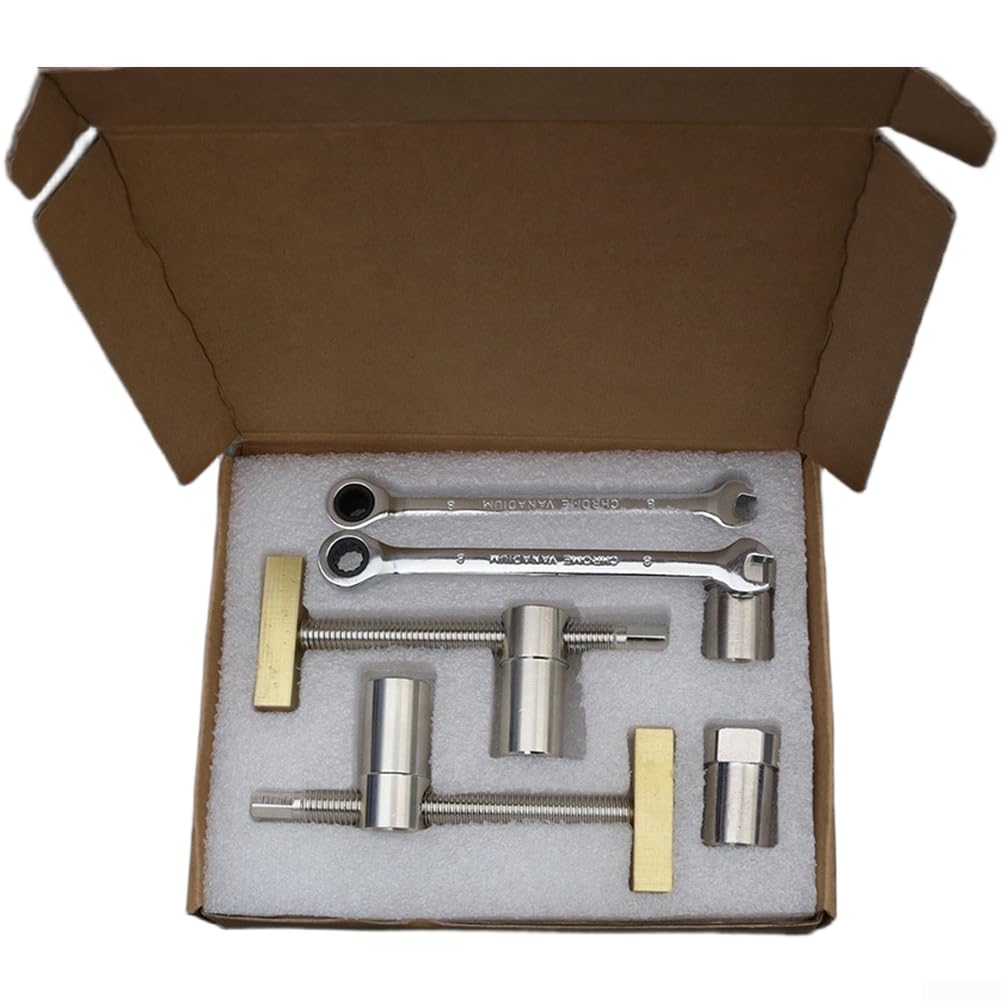 Morsa da Banco in Ottone 19mm 20mm per Falegnameria con Chiave - Morsetto da Tavolo Girevole per Lavorazioni di Precisione e Carpenteria per professionale(D)
