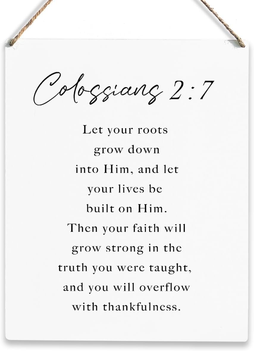 Christian Inspirational Positive Affirmations Wooden Wall Art - 12X6 Inch Rustic Religious Plaque, Home Office Porch Faith Decor
