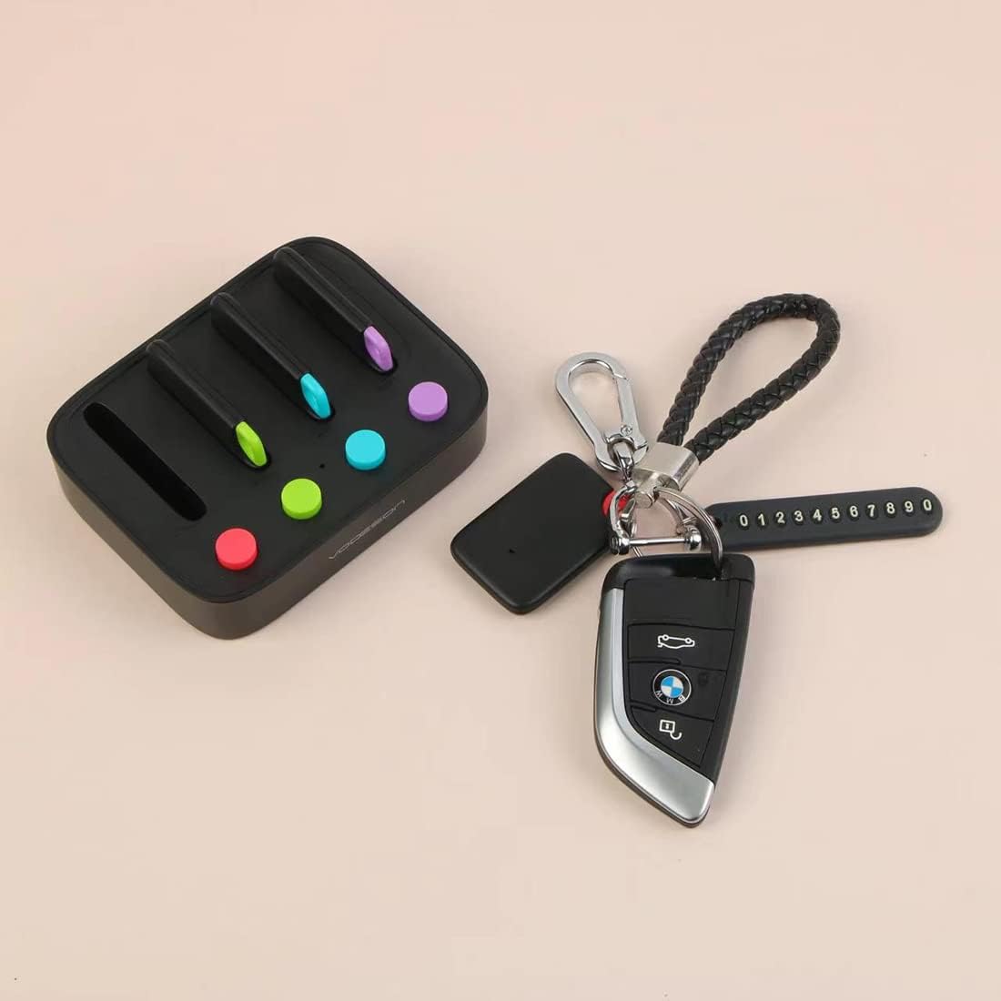 key finder locatorkey trackerrf item tag beeper alarm tracking device with 1 transmitter and 4 receiverseasy to usefind my car keyswallettv remo