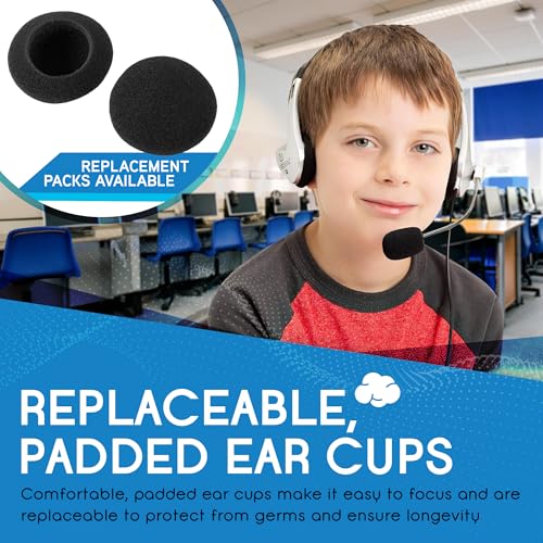 Image of Egghead EGG-IAG-1007TRSS-10-PK-SO Mobile-Ready Multimedia Headset, Black /Silver (Pack of 10)