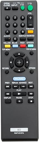ALLIMITY RMT-B107A - Control remoto de repuesto compatible con reproductor de DVD Sony Blu-Ray Disc BDP-S270WM BDP-S370 BDP-S470 BDP-S570 BDP-S570WM