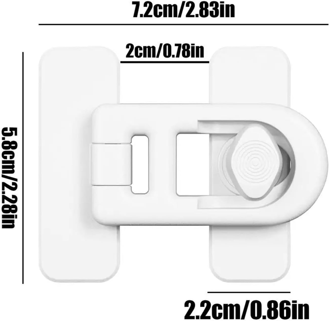 Refrigerator Lock Adhesive Keyless Freezer Locks Refrigerator Door Locks Child Proof Fridge Lock Oven Baby Proofing for Cabinets 1Pcs(Black)