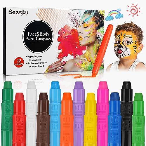Maquillaje Facial Y Corporal Profesional AOOWU - Pintura A Base De Agua 30g Para Halloween Y Carnaval | Seguro Para Niños Y Adultos (Color Rojo)
