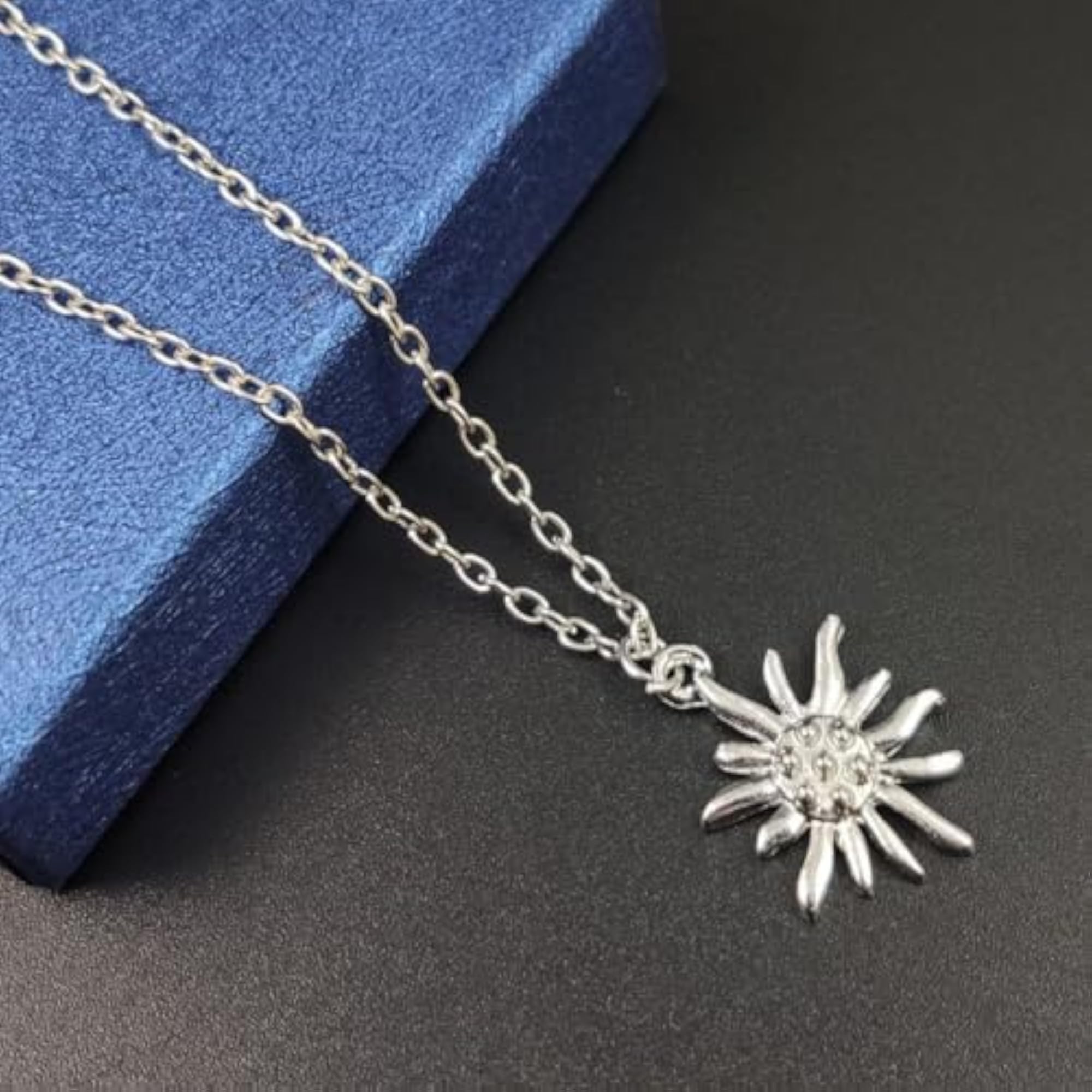 Gold & Silver Paper Clip and Sun Necklace Combo for Women