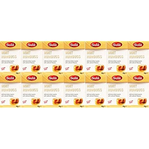 Sula Sugar Free Sweets Mint Humbugs 42g x 14 Packs Cover
