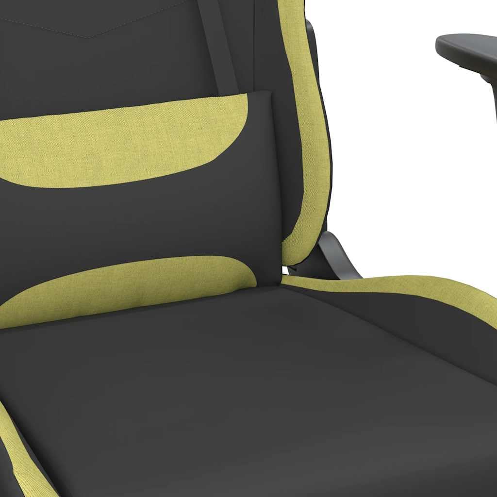 vidaXL Gaming Chair Black and Light Green