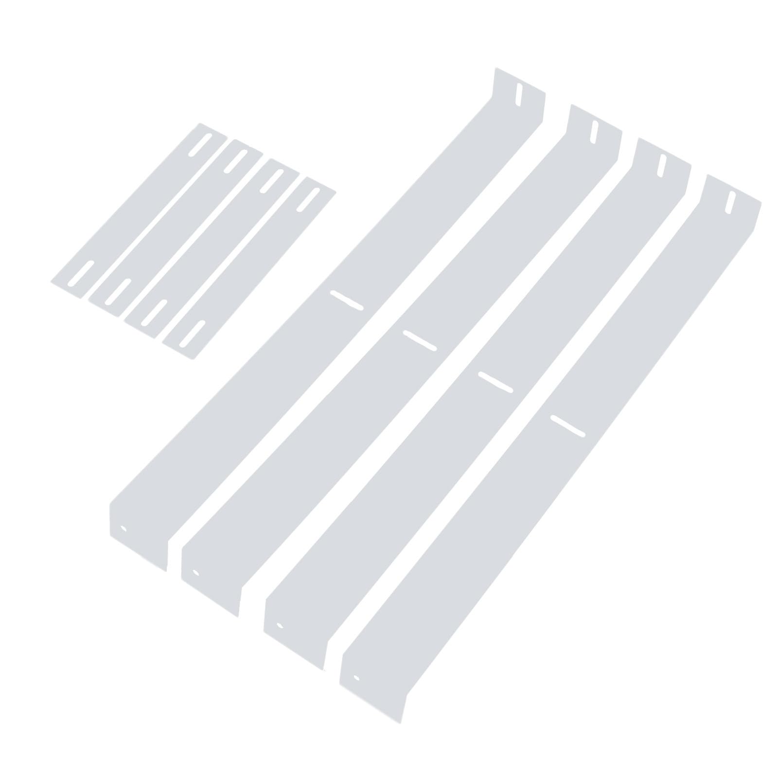Support PC sous bureau réglable en acier blanc pour tour suspendue