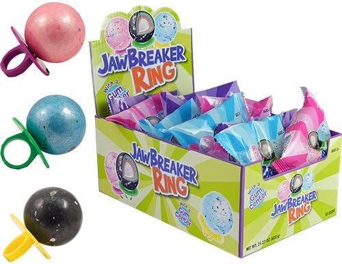 Jawbreaker Ring w/Gum Center 1.18 oz (Pack of 18)