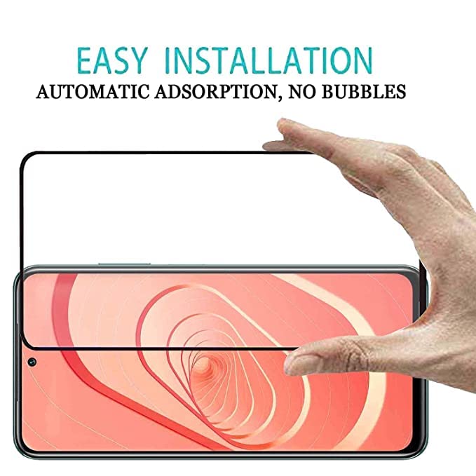 Image of TempGlow Screen Protector for Samsung Galaxy S22 Plus 5G | S22+ 5G (Black) Tempered Glass Edge-to-Edge 6D Screen Guard With Installation Kit