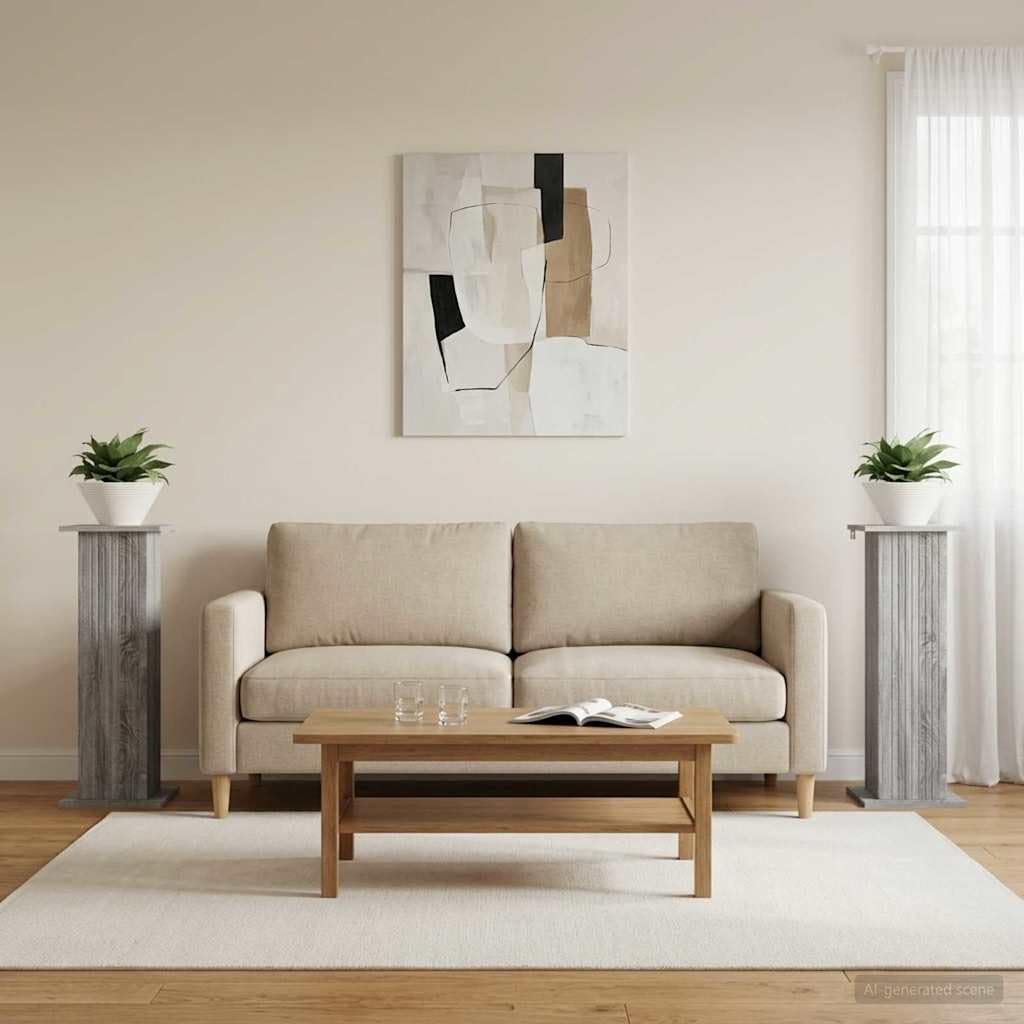 Pflanzenständer 2 pcs Graues Sonoma 30,5 x 30 x 80,5 cm
