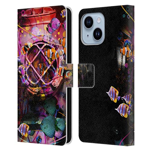 Protection iPhone 14 Plus Dave Loblaw Plongée Profonde housse portefeuille cuir