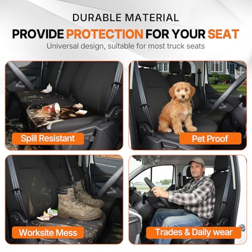 TOYOUN Van Seat Covers Universal Fit Most Vans Compatible Citroen Jumper Renault Master Fiat Scudo Ford Transit Iveco Daily Mercedes Vito Nissan Primastar Opel Vivaro Peugeot Boxer VW T5 - Image 6