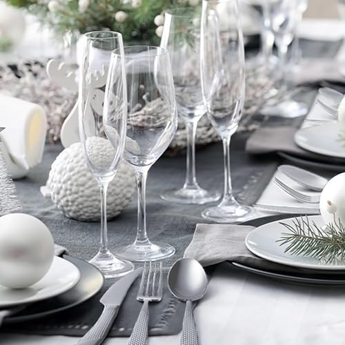 Image of Sterling Silver French Style Sterling Silverware Set | 20-Piece Hammered Flatware with 2-in-1 Serrated Knife | Stainless Steel Cutlery Set | Perfect for Home, Restaurant & Luxury Gifting