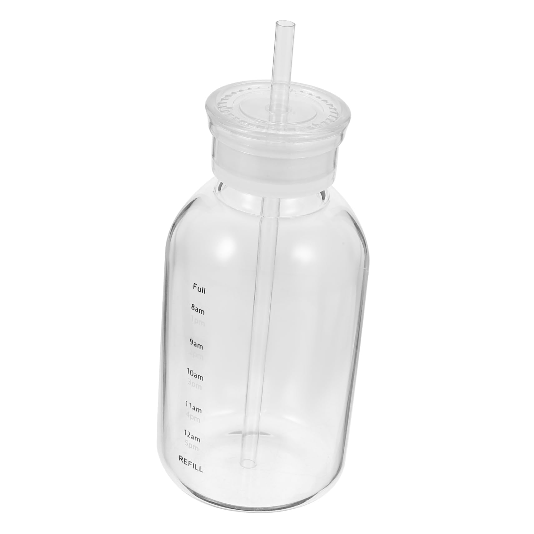 HOLIDYOYO Multi-use Straw Cup Large Glass Water Bottle Tumbler with Lid for Juice Milk Tea