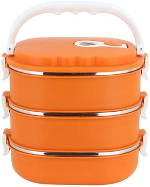 Insulated Lunch Box, Stainless Steel Food Storage, 3-layer