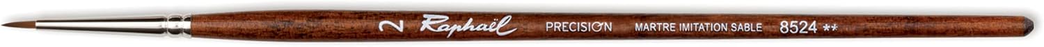 Raphael Precision Imitation Sable Brush, Retouching, Short Handle, 2