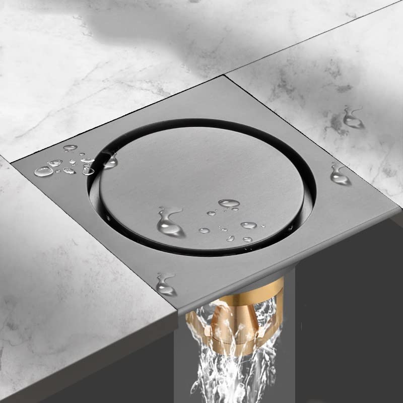 Desagüe de suelo de ducha cuadrado 10 x 10 cm para baño moderno 5
