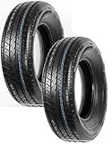 eCustomrim 2-Pack ST205/75R15 DEEP TREAD Steel Belted Radial Trailer Tire HEAVY DUTY Load C 1820 Lbs. - 6 Year Warranty w/Roadside