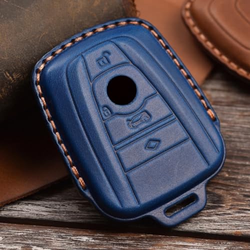 Funda de cuero para llave de coche BMW I3 e I8 con llavero protector 2