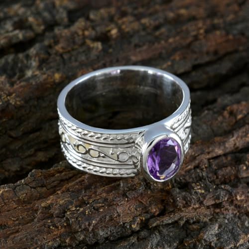Image of 55Carat Choose Your Color Genuine Gemstone Sterling Silver Ring Band Vintage Handmade Jewelry Sizes 5-12