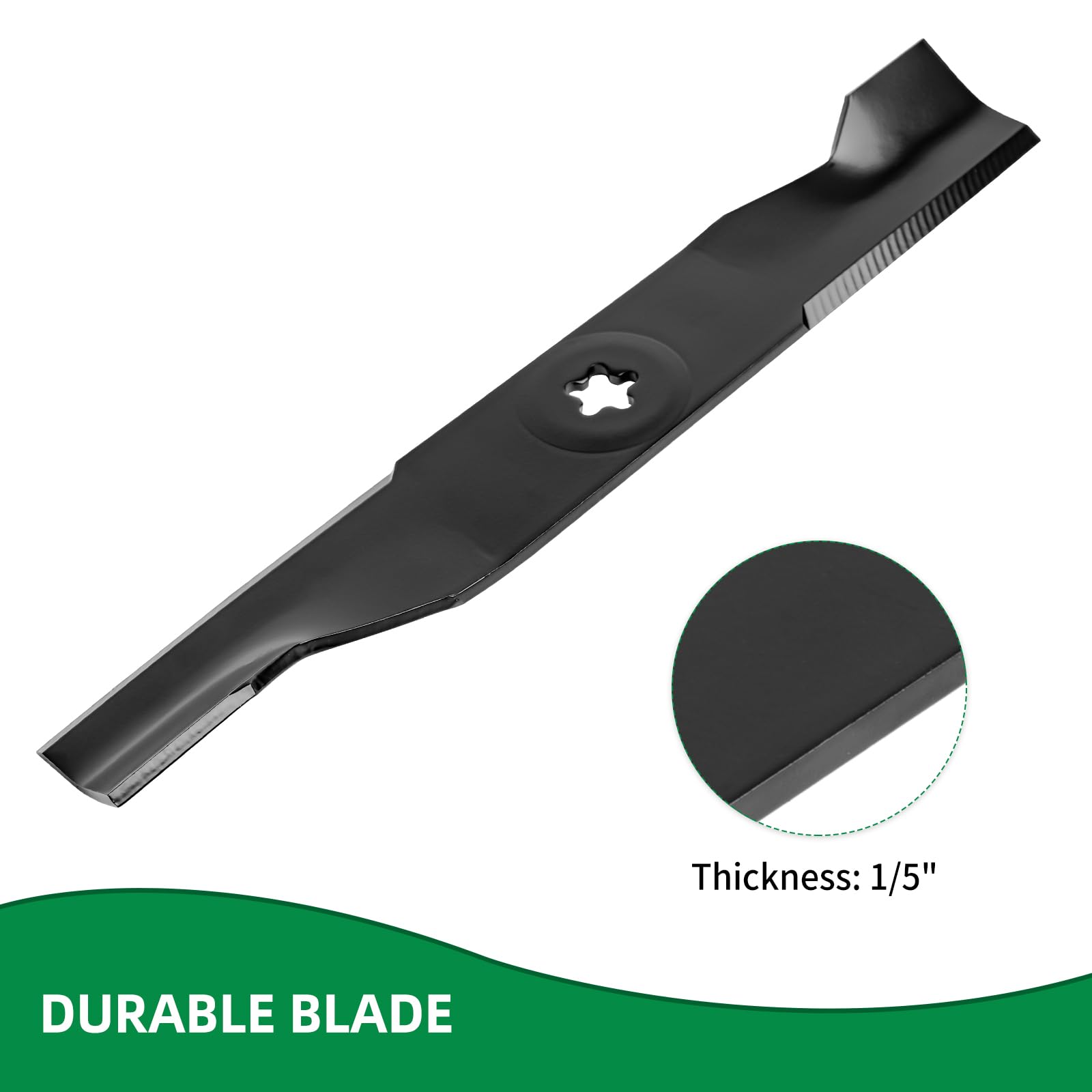 173921 Cuchillas de cortacésped de alta elevación compatibles con Hu sqvarna/Craftsman/Pou LAN cubierta de corte de 48 pulgadas, juego de cuchillas 180054 para cortacésped YTH24V48 YTH2348,