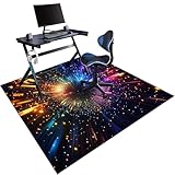KQIEJUY Gaming Bodenschutzmatte für Hartböden, Unterlage Schreibtischstuhl für Laminat, 90 x 120 cm Bodenmatte für Rollstühle, Bürostuhl Unterlage Teppich, Mehrzweck-Stuhlteppich für zu Hause