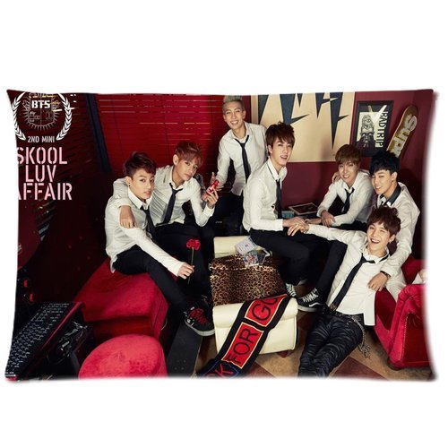 Generic pillowcases Custom BTS Skool Luv Affair Pattern Pillowcase Print on Two Sides Pillow Case...
