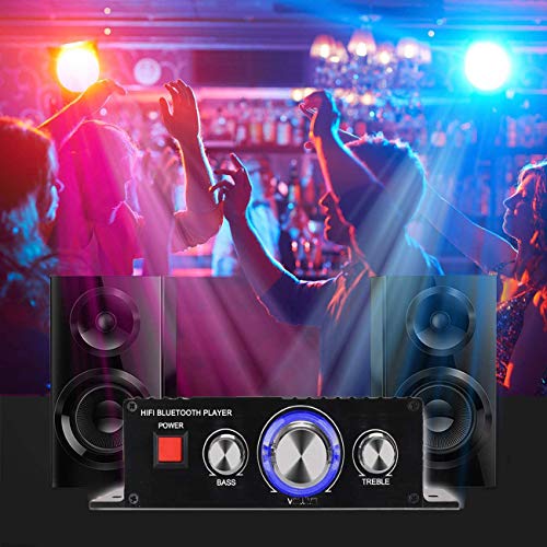 Mini Bluetooth Audio Component Amplifiers 100W Dual Channel Stereo Amplifier Home Speaker for Smart Phone, iPhone, iPad and Computer Receiver Pairing.(Power Adapter is not Included)