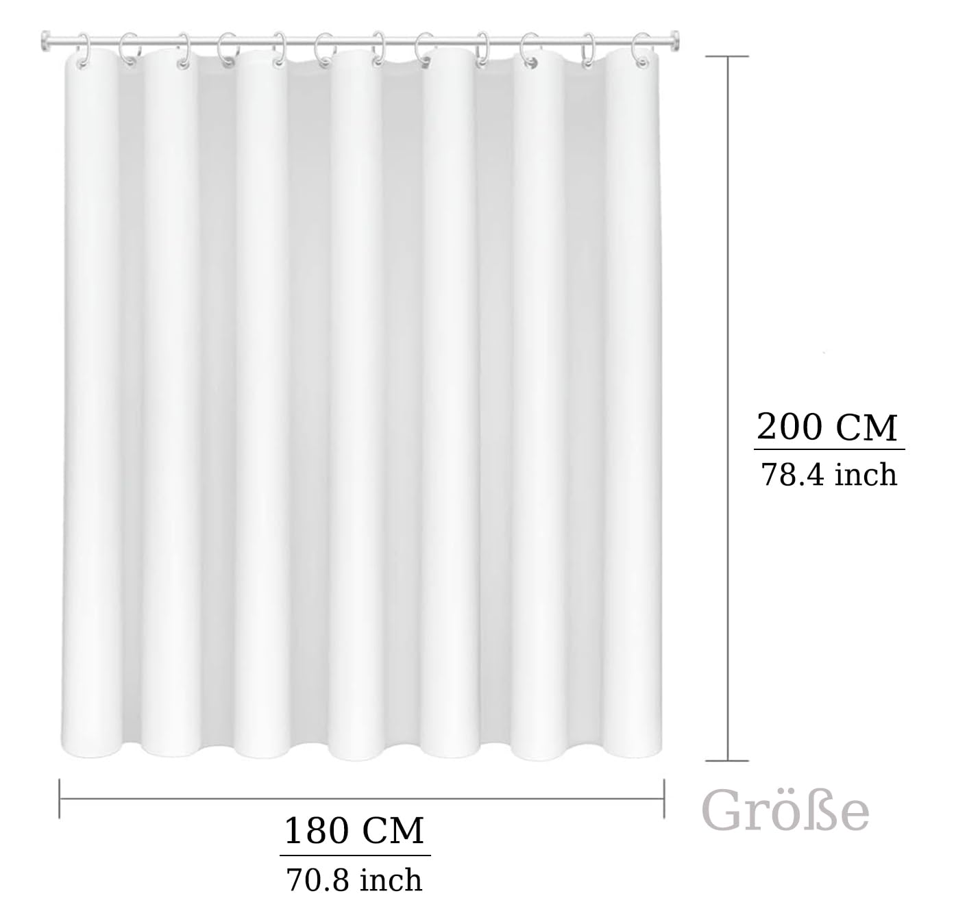 Cortina de ducha impermeable, tela antimoho, de secado rápido, lavable, para bañera, elegante y duradera, fácil de limpiar