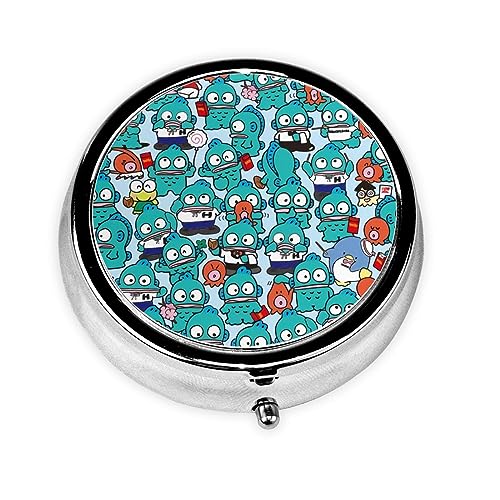 ハンギョドン ピルケース 薬ケース 丸型 3段分割 円形薬入れ 丸いミニ薬箱 錠剤ケース 小物入れ サプリケース 多機能 密閉 耐湿 収納ケース 仕切り付き 薄型 軽量 耐久性 携帯型 飲み忘れ防止 旅行 出張 家庭用 直径4.6cm