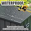 Domi 120 Gallon Deck Box, Patio Storage Box with Resin Lid, Steel Tool Waterproof Outdoor Storage Container