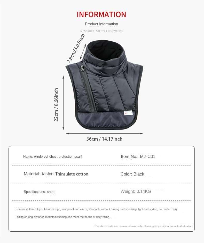 Miniatura 5 de Calentador de cuello impermeable para motocicleta, bufanda térmica de invierno, máscara facial resistente al viento, pasamontañas de ciclismo para