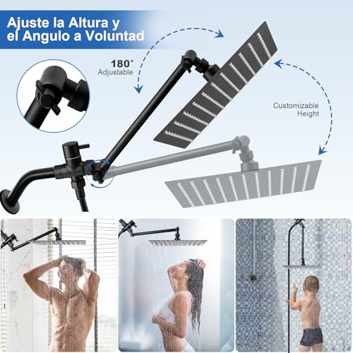 Regadera cuadrada con teléfono 14 Imagen adicional