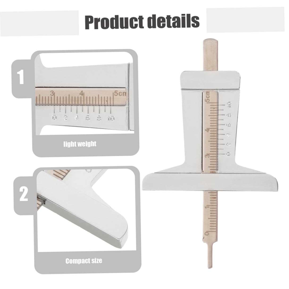 SOLUSTRE Car Tire Tread Depth Gauge 2pcs Tire Depth Measuring Tool Tire Thread Depth Gauge for Mechanics
