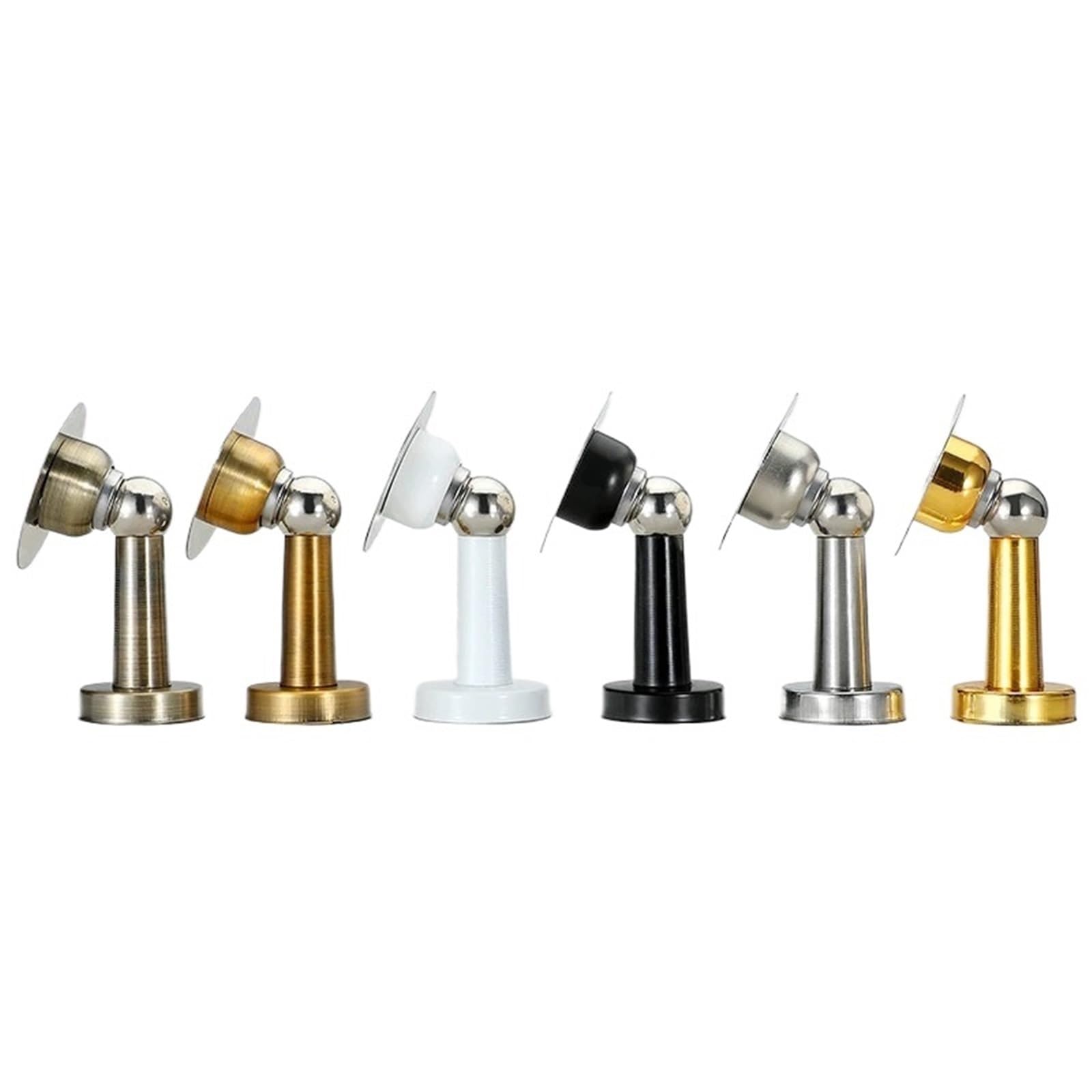 1pcs Stainless Steel Magnetic Doorstop Non-Punch Wind-Proof Door Stopper(Yellow Bronze)