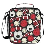Isolierte Lunchtasche für Damen und Herren, Fußball-/Baseball-Sport-Fans, Lunchbox für Arbeit, Picknick, wiederverwendbar, Rucksack