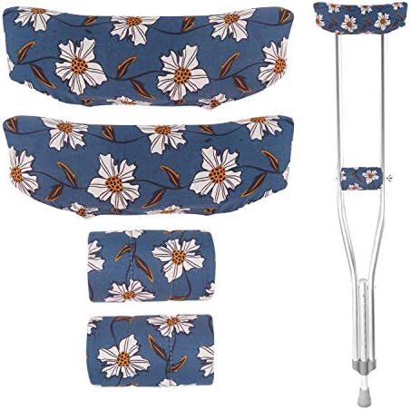 Crutch Pad Crutch Underarm Pads Crutch Hand Grip Covers Crutch Cover Washable (1 Pair) OneSize Multi-Color (Color CP11)