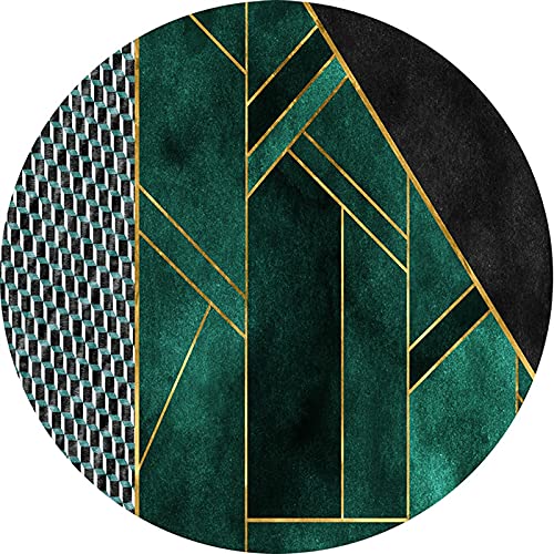 Tapis décor à la maison rond vert foncé moderne de haute qualité