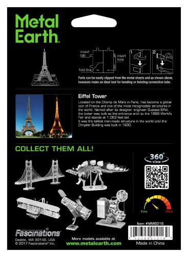 Kit de modélisme 3D en métal Tour Eiffel de précision avec pince - 2