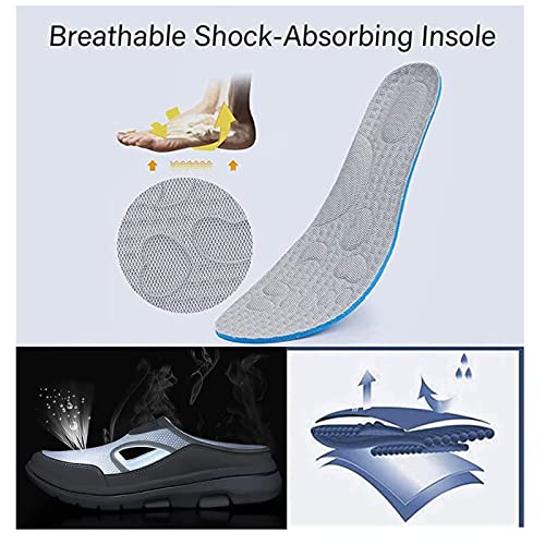 Men's Comfort Breathable Support Sports Sandals, Heelless Air Breathable Mesh Sport Sandals, High Elasticity Non-Slip Walking Shoes for Mens and Womens4