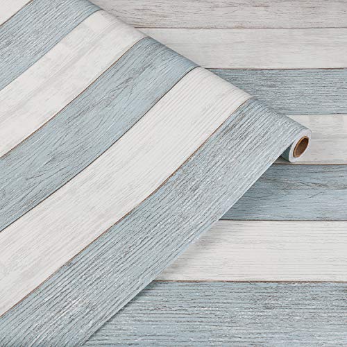 Wood Wallpaper Wood Paper - 11.8" x 78.7", Self-Adhesive Removable Wood Decorative Wallpaper, Peel and Stick Wood Wallpaper PVC Wood Paper Wood Wall Covering for Home Decoration