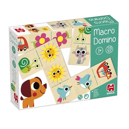 Dominos XXL Goula en bois pour l'apprentissage des animaux dès 1 an