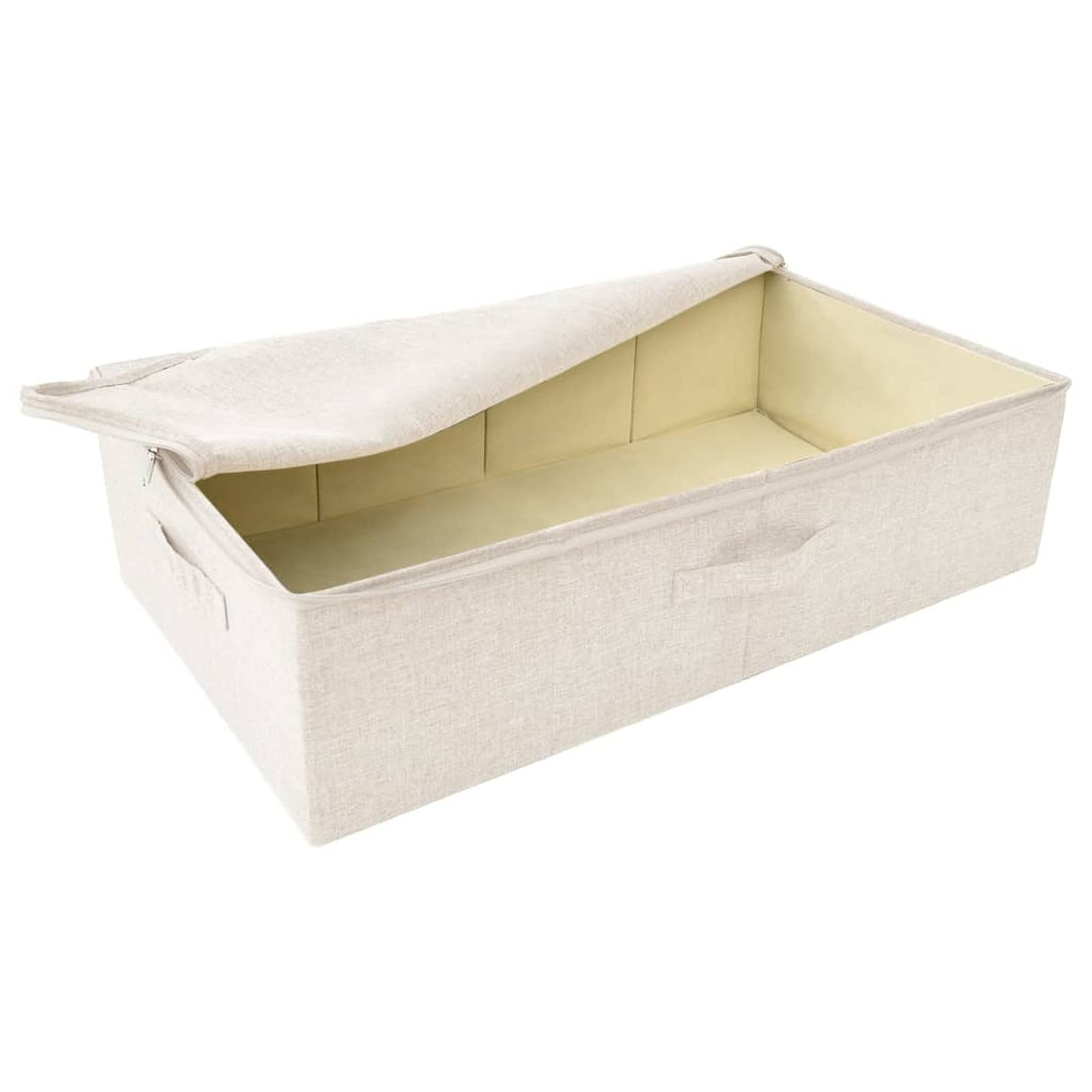 ZEYUAN Aufbewahrungsboxen 2 STK Spielzeugkiste, Aufbewahrungskiste, Kleideraufbewahrung, Kleideraufbewahrung & Organisation, Stoff 70x40x18 cm Creme