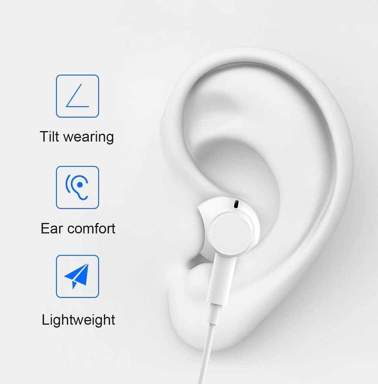 Auriculares para iPhone X Auriculares Conector Par emergente Auriculares  Aislamiento Auriculares Soporte Control de Volumen de Llamadas Compatible  con iPhone 11/11Pro/8Plus/7/X/XS MAX/XR para iOS Comunicación móvil y  accesorios Electrónica futakuchi 