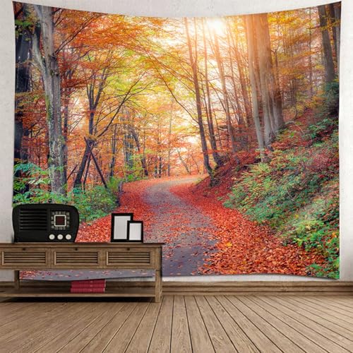 Tapisserie automne 200x200cm pour creer un coin de foret zen dans votre chambre